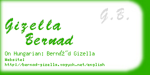 gizella bernad business card